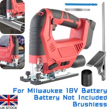 Cordless Jigsaw for Milwaukee 18V Battery w/6 Speed 4 Orbital Setting Brushless