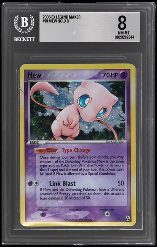 2006 Pokemon EX Legend Maker Mew #10 BGS 8 Holo NM-MT