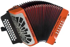 Hohner Compadre Diatonic Accordion - Keys of F/Bb/Eb - Orange