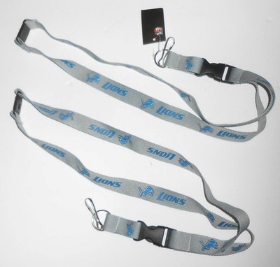 X2 Detroit Lions Quick Release Key Chain Clip Lanyard New Licensed S136