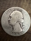 1945-P Washington Quarter Silver Coin Uncertified Circulated