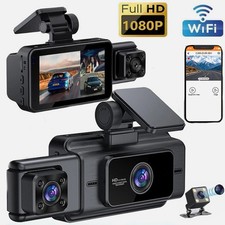 4K Dual Lens Car DVR Camera Dash Cam Front Rear Inside Video Recorder G-Sensor