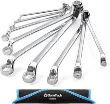9pc Offset Box Wrench Set W Rolling Pouch 50-degree Metric 6-24mm 12 Point Cr-v