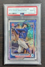 Pete Crow-Armstrong 2024 Bowman Chrome Mega Box #45 Rookie PSA 10 Gem Mint Cubs