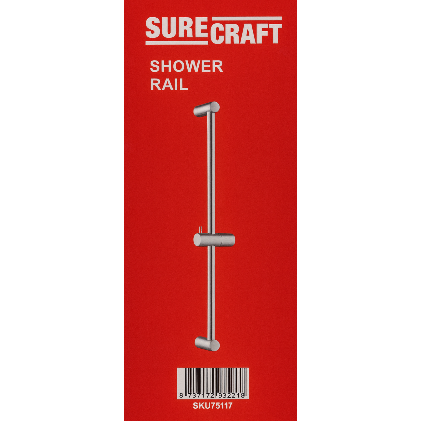 Surecraft Adjustable Chrome Shower Riser Rail Wall Mounted Universal