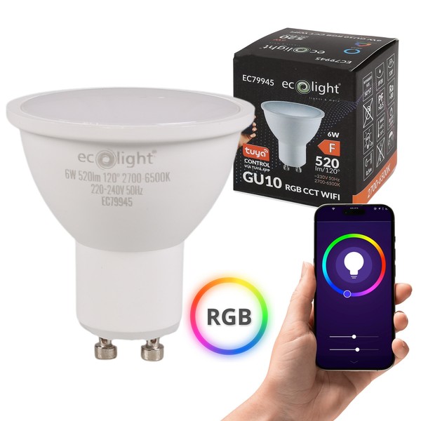 GlüHbirne Led Candle E14 6W Rgb Cct 520Lm Wifi Tuya – Warmweiß, Energieeffizient-image