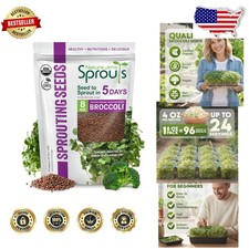 Certified Organic Broccoli Sprouting Seeds - Non-GMO, Rich Sulforaphane, Swif...