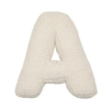 Fuzzy “M” Pillow, 16” x 16” x 7”