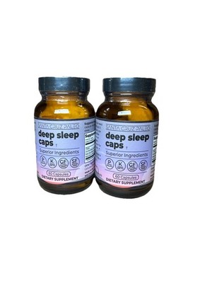 2 Bottles Santa Cruz Paleo Deep Sleep Caps - Sealed New - Exp 10/2026 60 Caps Ea