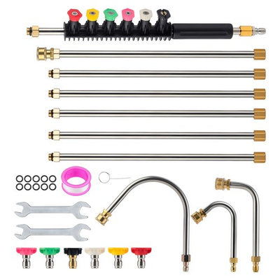 #ad Gutter Cleaning Tool Pressure Washer Extension Wands Lance 6pcs Spray Nozzle $33.99