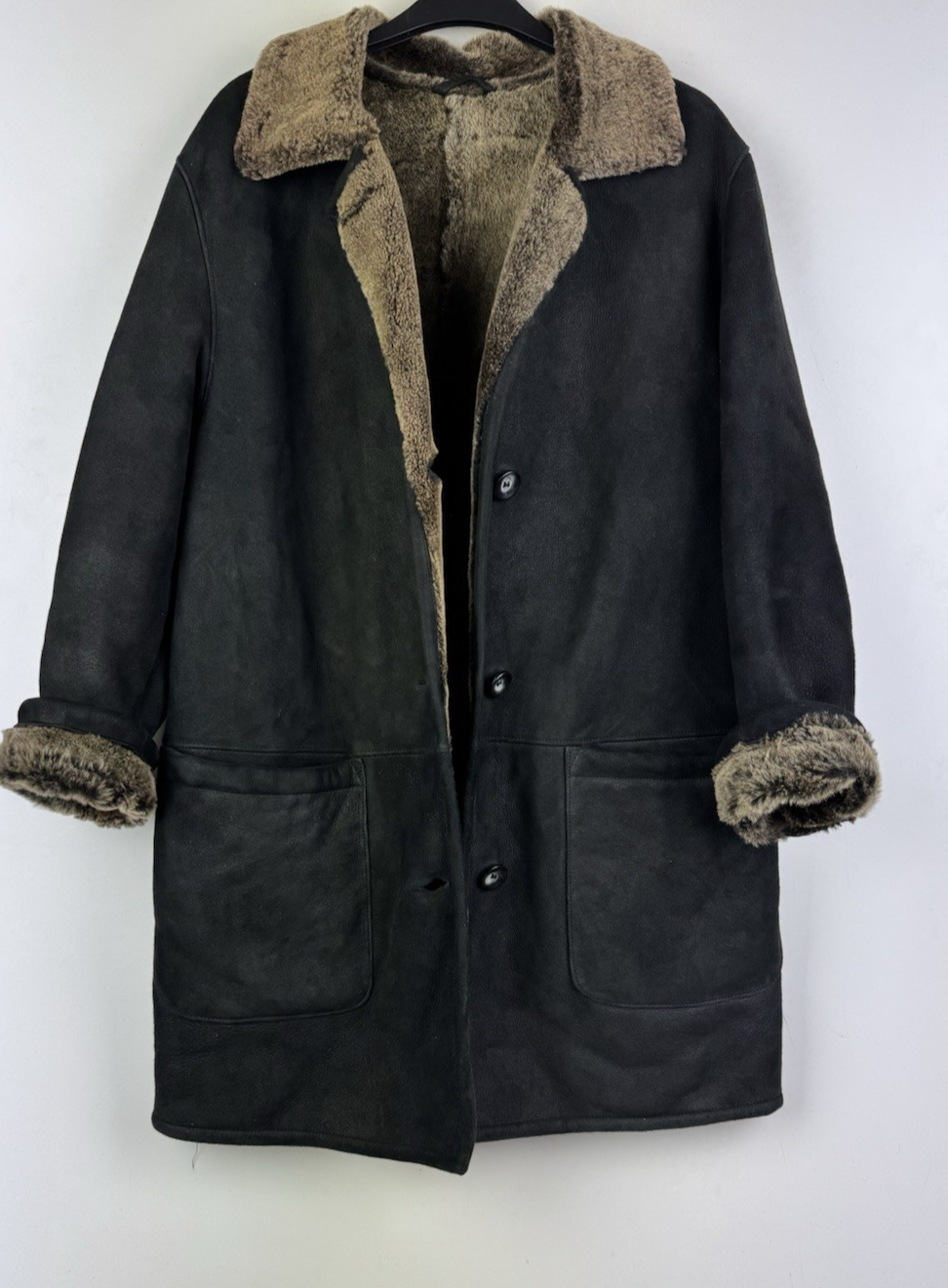 REAL SHEARLING SHEEPSKIN COAT UK Size 10 (US 6) Women`s Jacket - Immaculate