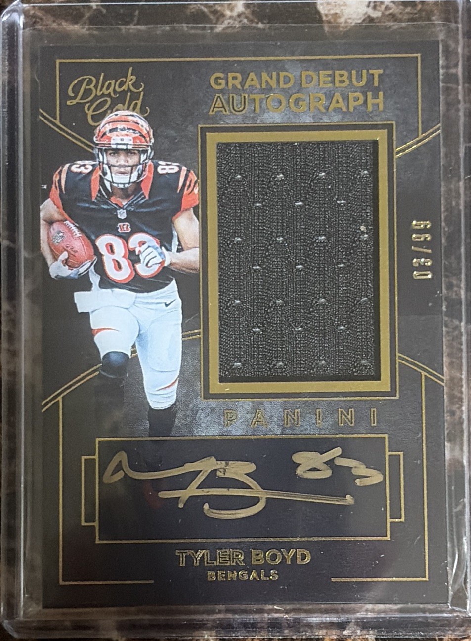 Tyler Boyd Panini Black Gold Grand Debut Autograph Jersey #GDTB Base