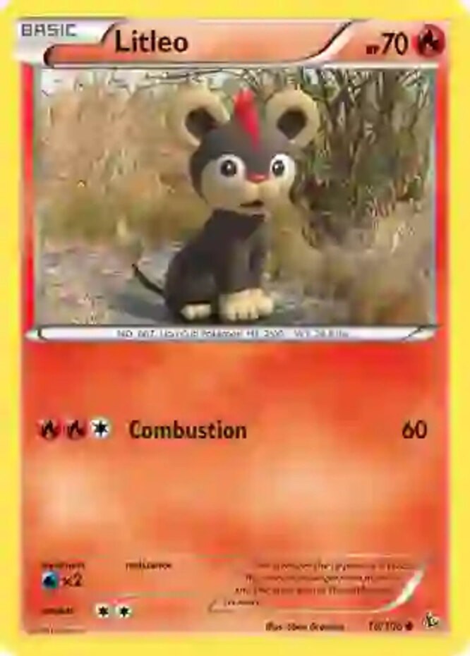 Litleo - 18/106 - Common - Reverse Holo (Near Mint) XY FlashFire - Fire Pokémon