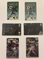 6 schede telefoniche HOF Ken Griffey Jr inutilizzate di World Tel-Link - 1995