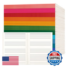 48 Pack Lined Notebook Journals Bulk, 7-1/2" x 9-3/4", Wide Ruled Paper, 30 Shee