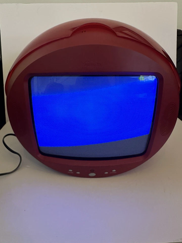Memorex MSP-TV1300 Red Sphere Ball 13" CRT TV Videoball No Remote Has Issues - Image 2 of 4