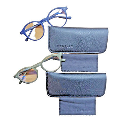 2er Pack Blaulicht blockierende Lesebrille kompakt leicht stilvoll. Rund
