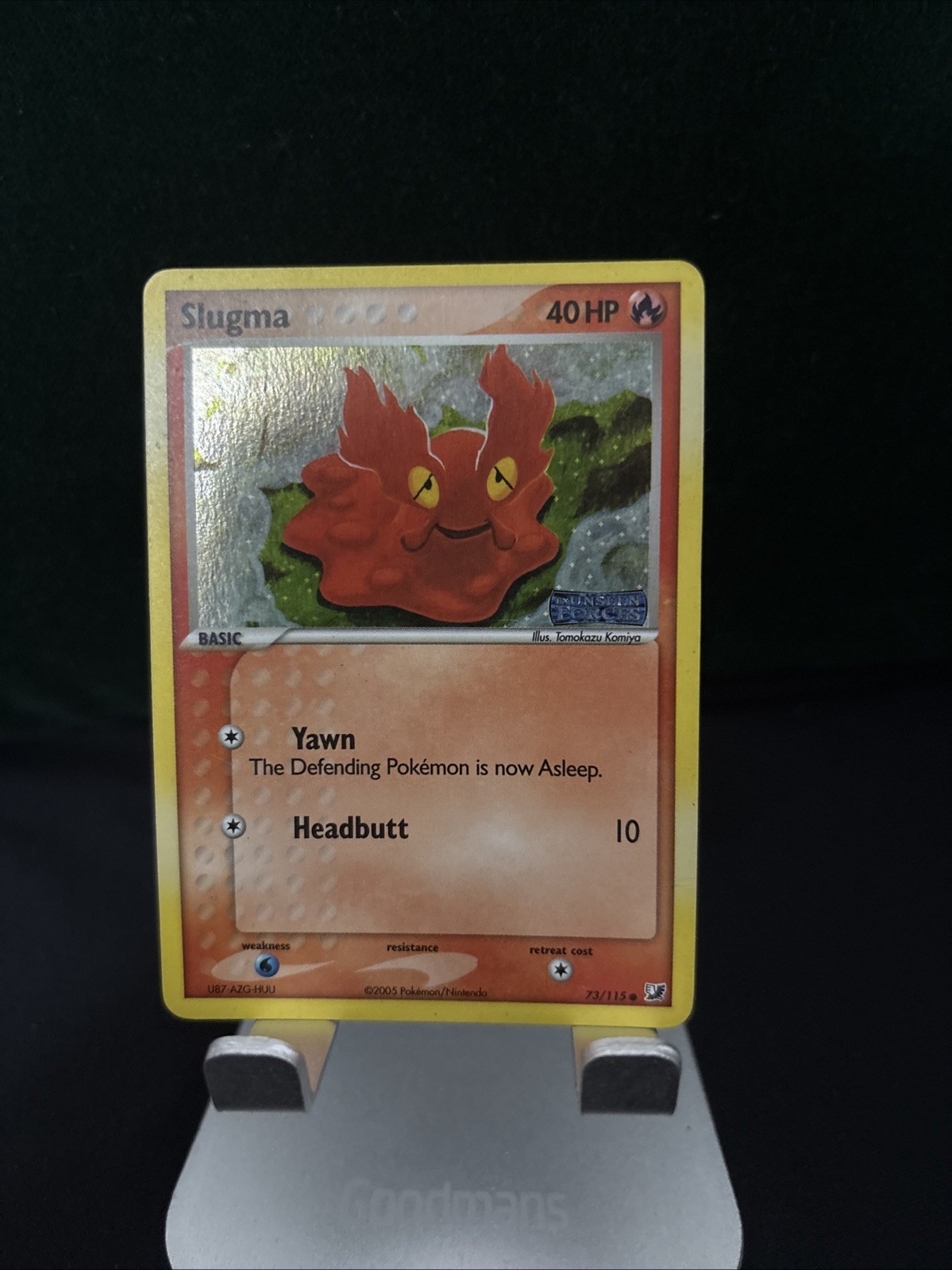 Slugma 73/115 Reverse Holo Stamped Unseen Forces