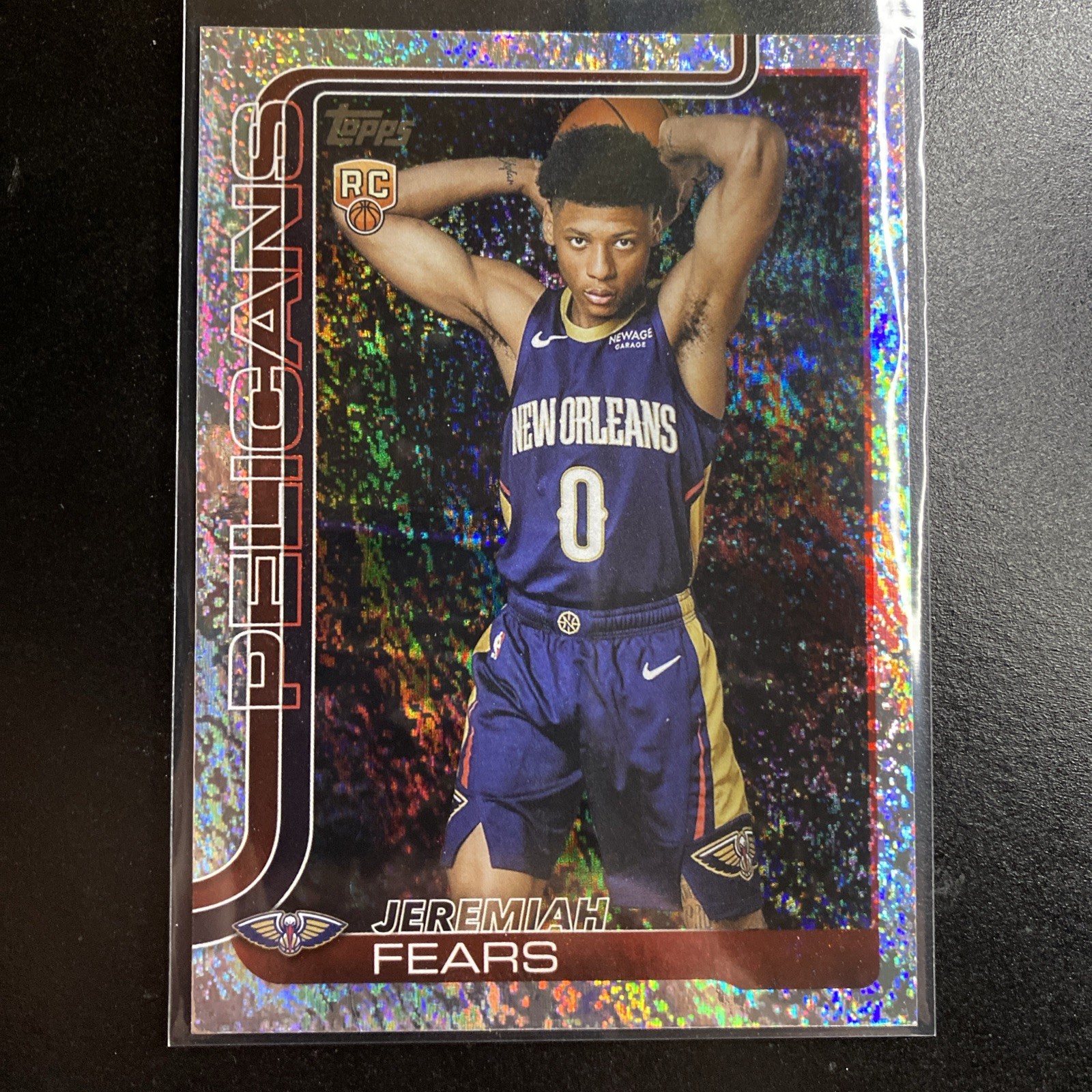 2025-26 Topps Basketball Jeremiah Fears RC #207 Silver Sand Glitter Parallel