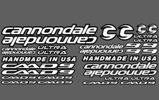 Cannondale CAAD 9 Bike Ultra Black White or Green Frame Decals Sticker Set Cycle