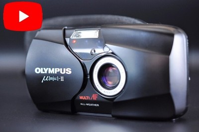 [1-Yr Warranty] Olympus mju II 35mm F2.8 Point & Shoot Film Camera JAPAN Read!!