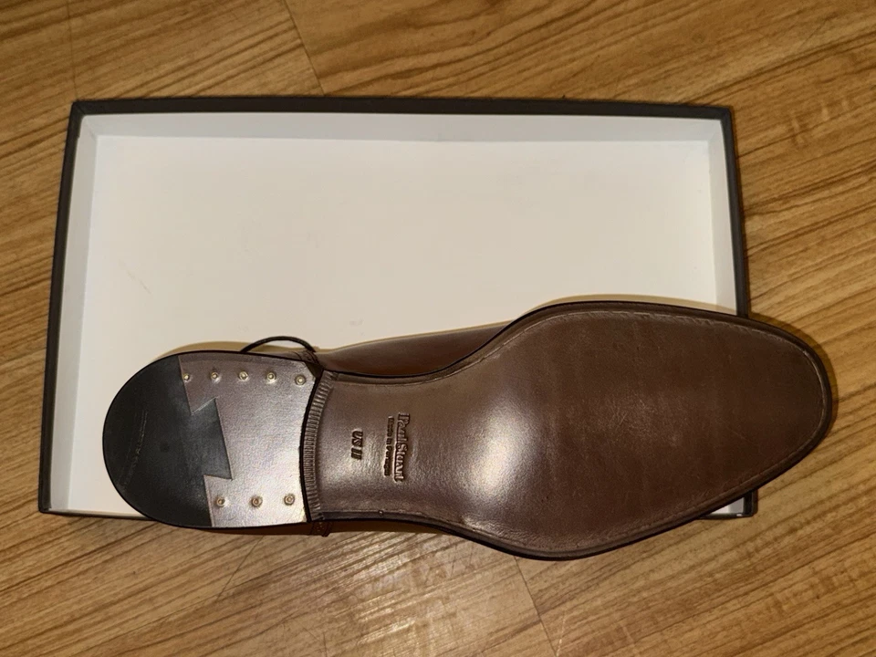 Sapatos sociais masculinos marrom escuro Paul Stuart - Imagem 3 de 4