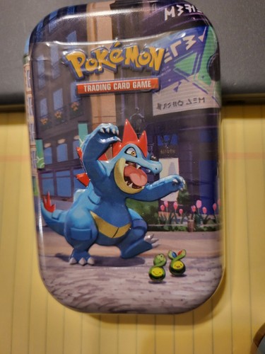 Pokémon Lumiose City Mini Tin Feraligator Budew Promo - New - Sealed Pokemon