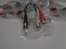 Lot of 11 Six Inch 3.5mm Stereo Male to 2-RCA F Adapters - iPod MP3 30S1-01360