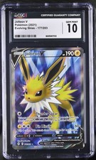 2021 Pokemon SWSH Evolving Skies Jolteon V #177/203 CGC 10 on eBay