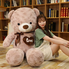 Cute Two-Tone Teddy Bear Plush Toy Soft Doll Pillow Gift for Kids Lovers