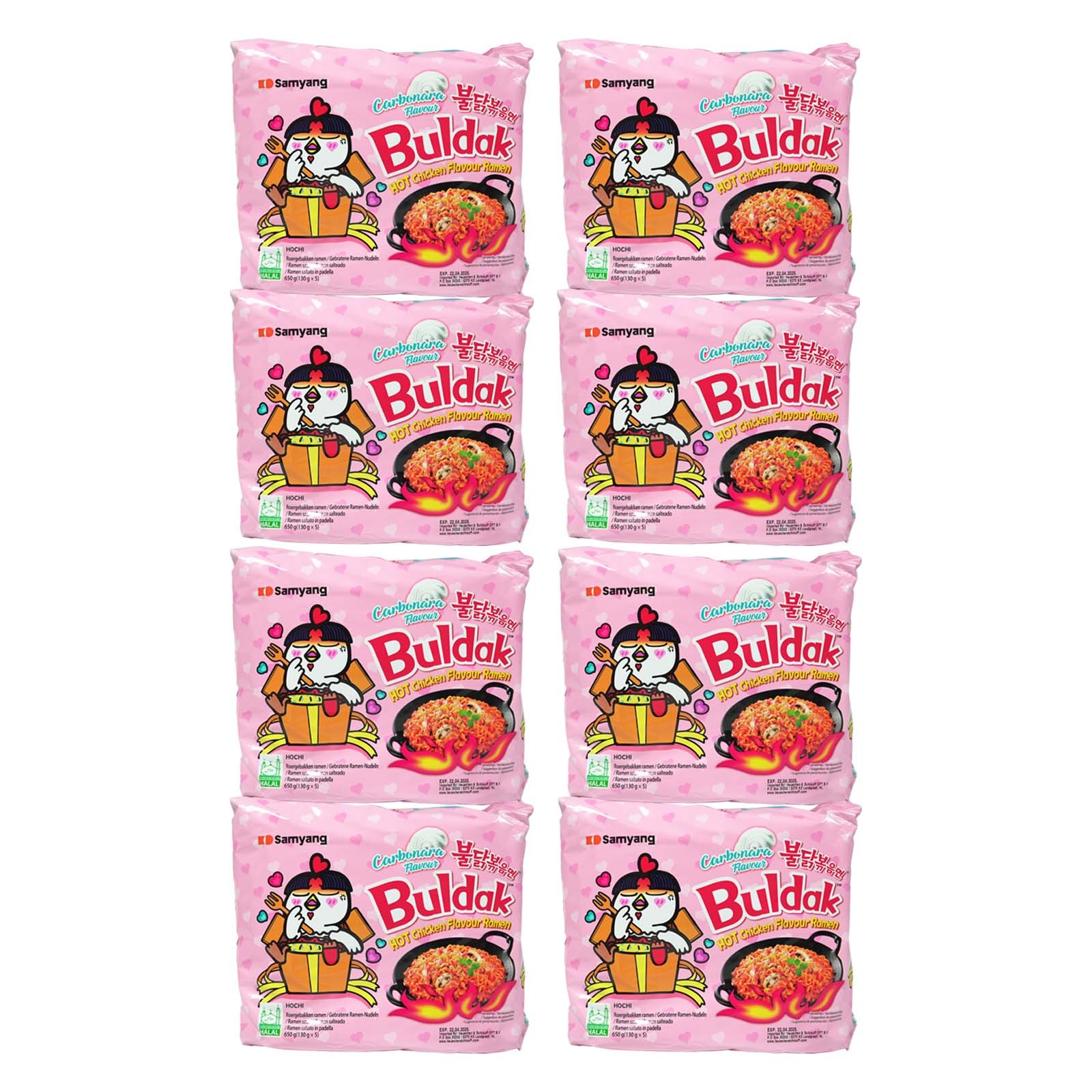 Samyang Carbonara Buldak Samyang Ramen CARBONARA Geschmack 8x650g(=40x130g)