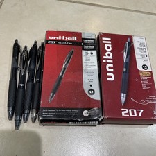 Qty 28 New Uni-Ball Black Ink Gel Pens 12-0.5mm , 16-0.7mm 