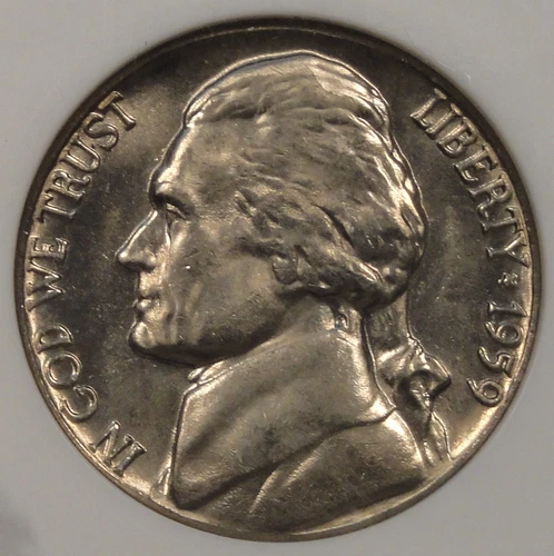 1959-D Jefferson Nickel 5c NGC Certified MS66