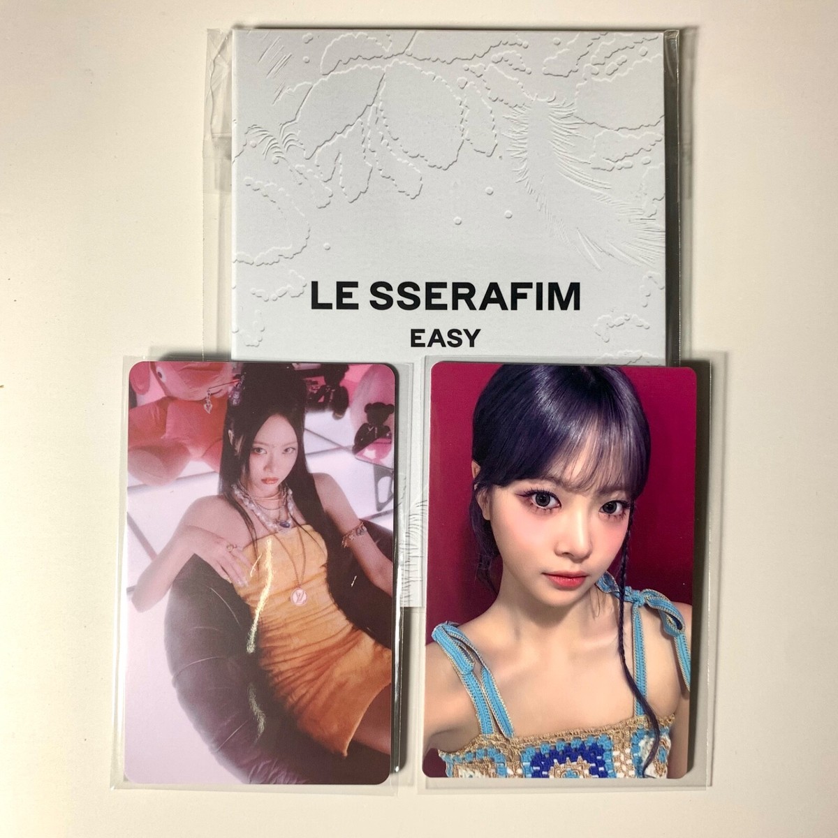 Lesserafim easy qq music china vce pob lucky draw photocard Lesserafim easy qq music china vce pob lucky draw photocard