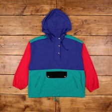 Vintage Sport Akzent Windbreaker Jacke M 90er...