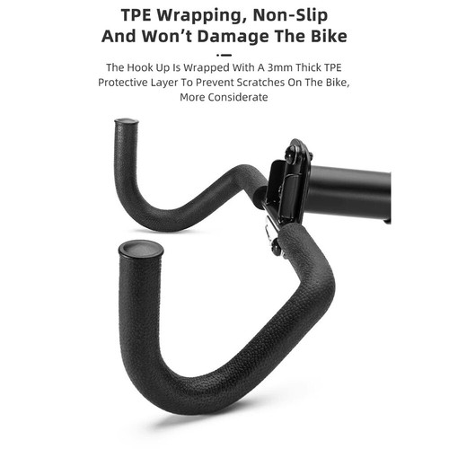ROCKBROS Bike Rack Wall Mount Adjustable Horizontal Bike Hook Road Bikes Holder - Picture 7 of 12