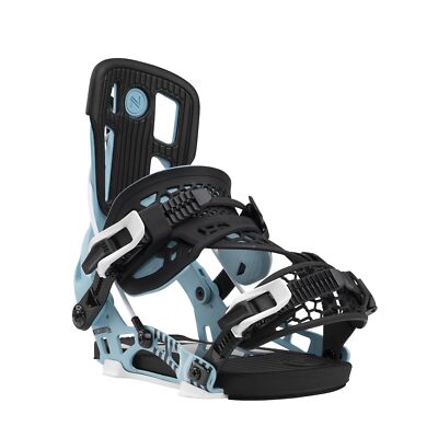 Nidecker Flow NX2 Hybrid Men's Rear Entry Snowboard Bindings, Cyan