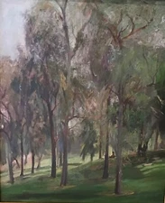 Albert Londraville Original Oil Painting, Landscape, Griffith Park-Green