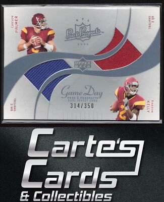 Carson Palmer Kelly 2003 UD Pros Prospects DJC-PK Game Day Jersey Duals 314/350