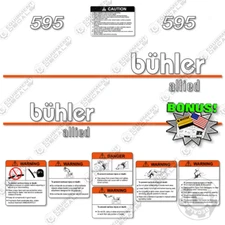 Fits Buhler Allied 595 Decal Kit Front End Loader - 7 YEAR OUTDOOR 3M VINYL!