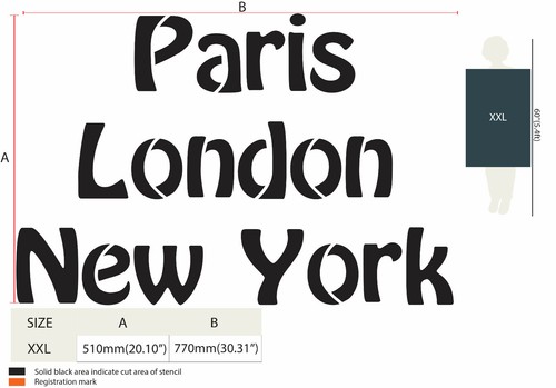 Schablonenwörter London Buchstaben Malerei Wandmöbel Wiederverwendbar Handwerk Kunst QU87 - Bild 15 von 17