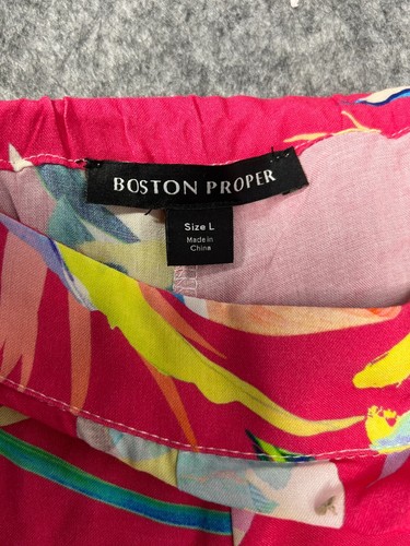 Boston Proper Tropical leichte Hose weites Bein Größe Large - Bild 4 von 8