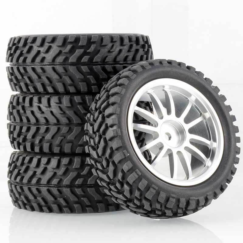HSP 1:16 RC Truck Aluminum Wheel Insert Sponge Grip Tires 4PCS