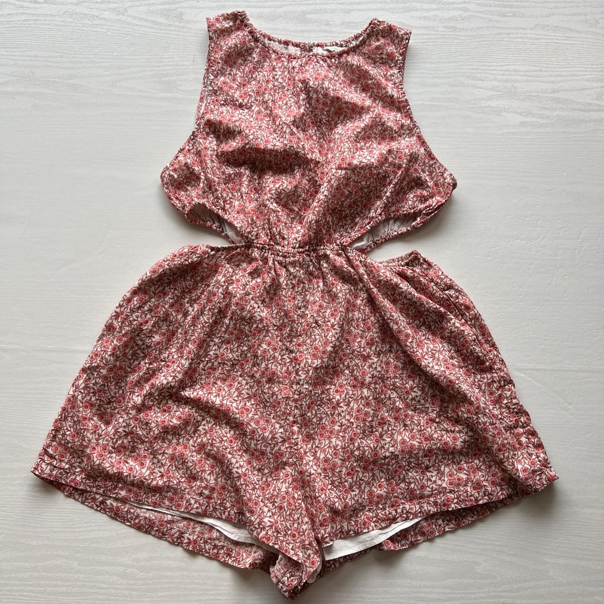 American Eagle Side Cut Out Romper Womens XLarge Tall Pink