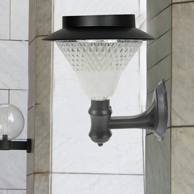  2 Pcs Wall Sconce Light Holder Hallway Base Solar Lamp Wall-mounted Fixture
