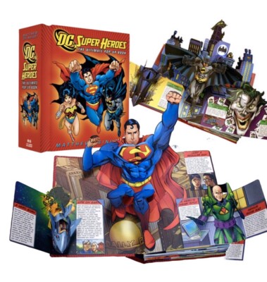 DC Super Heroes Pop Up Book, Matthew Reinhart 1st Ed Suoerman