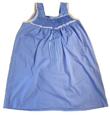 Camisón Babydoll Pinup Azul Calado Mujer Lazos Sin Mangas Ama de Casa Retro XL