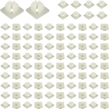 100 PCS License Plate Screw Inserts, Nylon Inserts for Front 100 