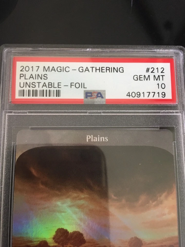 Rare PSA 10 Gem Mint MTG Unstable Plains - Foil, NM-Mint, English, Population 3 - Image 2 of 4