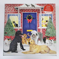 NEW Sealed 1000 Piece Jigsaw Puzzle 20x27 Snowy Dogs Cats Birds Animals Galison